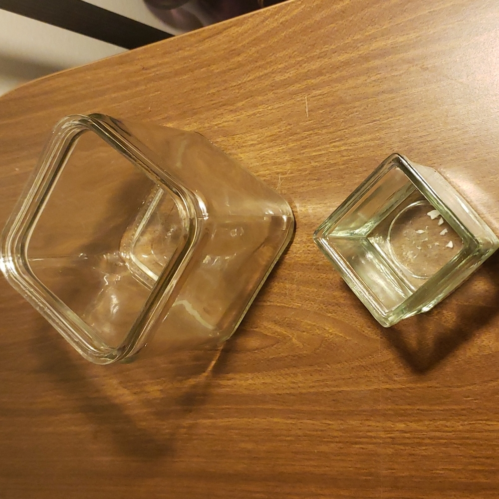 Square glass Planters/Sqaure Candle Holders/Votive